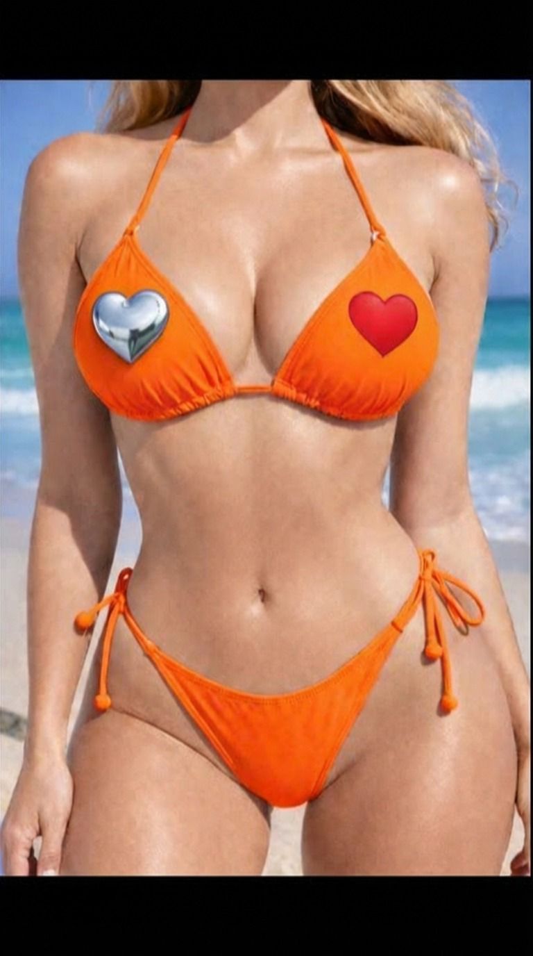 Emoj Bikini Set  "Chrome Hearts"